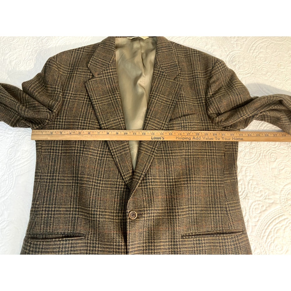 Vintage Evan Picone Wool Blazer Houndstooth Plaid Academia Castner Knott Co - Picture 4 of 10